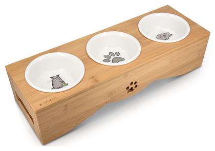 Raised Pet Bowls Stand Κεραμικό Μπολ Φαγητού & Νερού 130ml Navaris