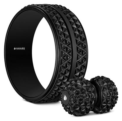 Τροχός Yoga Μαύρος με Διάμετρο 33cm Navaris