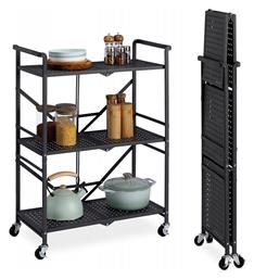 Τρόλεϊ Κουζίνας Μεταλλικό Γκρι 3 Θέσεων 69x33.5x93cm Navaris