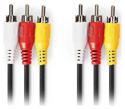 Cable Composite male - Composite male 10m (CVGP24300BK100) Nedis