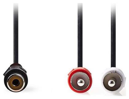 Cable RCA female - 2x RCA male 0.2m (CAGP24020BK02) Nedis