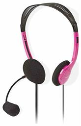 CHST100 On Ear Multimedia Ακουστικά με μικροφωνο και σύνδεση 3.5mm Jack σε Ροζ χρώμα Nedis