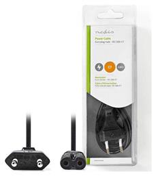 Euro - IEC C7 Cable 2m Μαύρο (PCGB11040BK20) Nedis