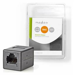 Network Adapter RJ45 Female - RJ45 Female Cat6 Black Nedis