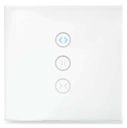 Wi-Fi Smart Wall Switch Χωνευτός Διακόπτης Τοίχου Wi-Fi Ρολών με Πλαίσιο και Τρία Πλήκτρα Αφής Λευκός Nedis
