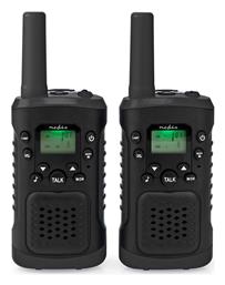 WLTK0610BK Walkie Talkie με Μονόχρωμη Οθόνη Σετ 2τμχ Nedis