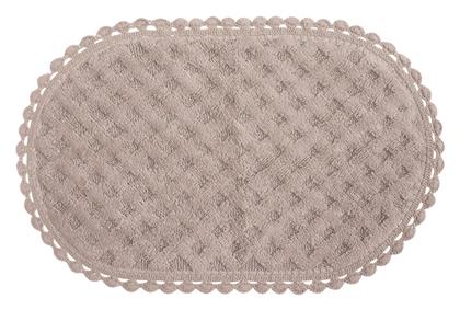 Nef-Nef Homeware Αντιολισθητικό Πατάκι Μπάνιου Βαμβακερό Οβάλ Touch 034261 Beige 55x85εκ. Nef Nef