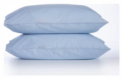 Nef-Nef Homeware Basic Σετ Μαξιλαροθήκες με Φάσα Light Blue 52x72εκ. Nef Nef