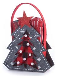 Nef-Nef Homeware Christmas Basket Χριστουγεννιάτικη Πετσέτα Υφασμάτινη Κόκκινη Μ45xΠ65εκ. Nef Nef