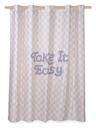 Nef-Nef Homeware Easy Κουρτίνα Μπάνιου 180x180cm Μπεζ - Nef Nef