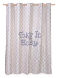 Nef-Nef Homeware Easy Κουρτίνα Μπάνιου 180x200cm Μπεζ - Nef Nef