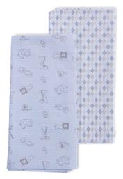 Nef-Nef Homeware Favorite Toys Σετ Βρεφικά Σεντόνια Λίκνου Βαμβακερά Γαλάζια 70x120εκ. 2τμχ - Nef Nef