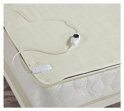 Nef-Nef Homeware Fleece Digital Display Διπλό Ηλεκτρικό Υπόστρωμα Πλενόμενο Λευκό 120W 140x160εκ. Nef Nef