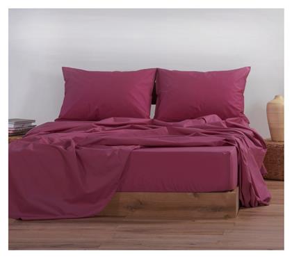 Nef-Nef Homeware Ημίδιπλο 120x200+30εκ. με Λάστιχο Basic Bordo - Nef Nef