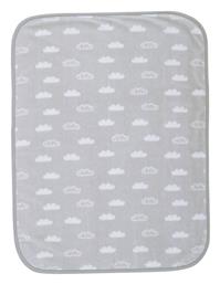 Nef-Nef Homeware Κουβέρτα Αγκαλιάς & Λίκνου Clouds Βελουτέ Γκρι 75x100εκ. Nef Nef