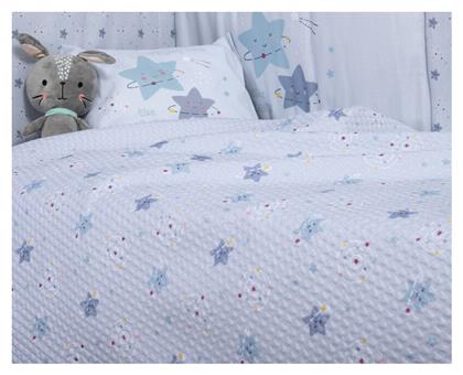 Nef-Nef Homeware Κουβέρτα Αγκαλιάς & Λίκνου Explore The Universe Πικέ Γαλάζια 80x110εκ. Nef Nef