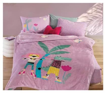 Nef-Nef Homeware Κουβέρτα Βελουτέ Roller Friends Lilac 160x220εκ. Nef Nef
