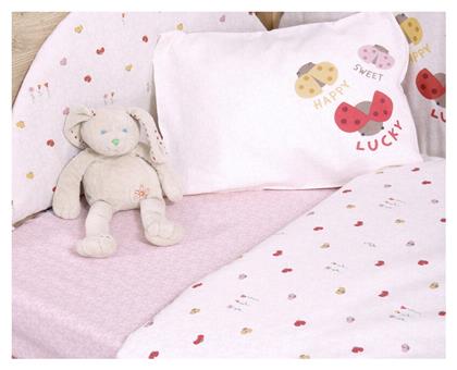 Nef-Nef Homeware Lady Bug Σετ Βρεφικά Σεντόνια Κούνιας Βαμβακερά Εκρού 170x120εκ. 3τμχ - Nef Nef