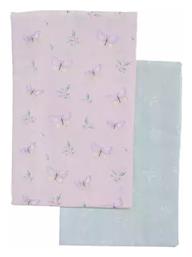 Nef-Nef Homeware Mon Petit Jardin Σετ Βρεφικά Σεντόνια Κούνιας Βαμβακερά Ροζ 70x120εκ. Nef Nef