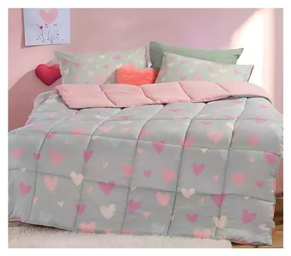 Nef-Nef Homeware Παιδικό Πάπλωμα Διπλής Όψης Μονό Hearts Pink 160x220εκ. Nef Nef