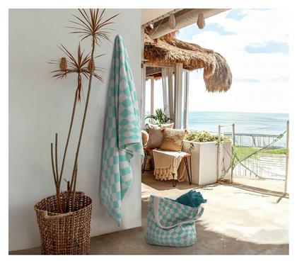 Nef-Nef Homeware Πετσέτα Θαλάσσης Βαμβακερή Τιρκουάζ με Κρόσσια 170x90εκ. Nef Nef