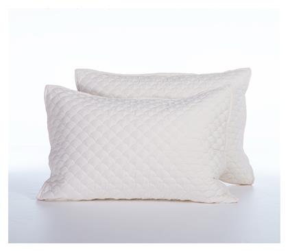 Nef-Nef Homeware Scofield Σετ Μαξιλαροθήκες με Φάσα Ecru 52x72εκ. Nef Nef