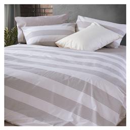 Nef-Nef Homeware Σετ 160x200+35εκ. με Λάστιχο Casual Stripe Ecru - Nef Nef
