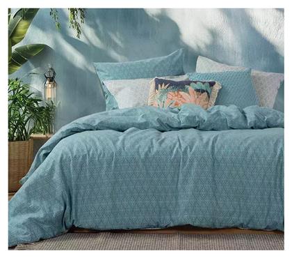 Nef-Nef Homeware Σετ Υπέρδιπλο 4τμχ 160x200+35εκ. με Λάστιχο Sorento Μπλε - Nef Nef
