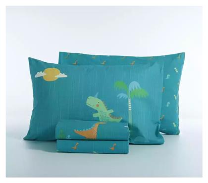 Nef-Nef Homeware Σετ Σεντόνια Μονά Βαμβακερά Dinos On Wheels 170x260cm - Nef Nef