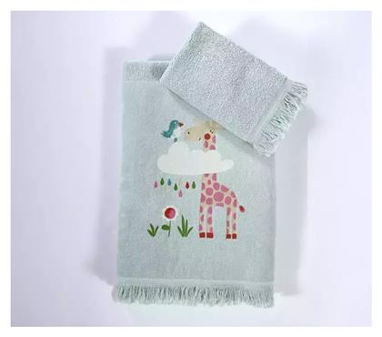 Nef-Nef Homeware Σετ Βρεφικές Πετσέτες 2τμχ Sky Is A Zoo Πράσινες Βάρους 420gr/m² - Nef Nef
