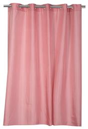 Nef-Nef Homeware Shower Κουρτίνα Μπάνιου Υφασμάτινη με Τρουκς 180x200 cm Coral - Nef Nef