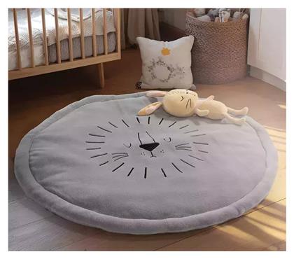 Nef-Nef Homeware Sleeping Lion Παιδικό Χαλί Γκρι Στρογγυλό με Διάμετρο 90cm - Nef Nef