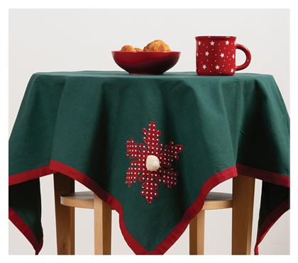 Nef-Nef Homeware Snowflake Χριστουγεννιάτικο Τραπεζομάντηλο Υφασμάτινο Μ100xΠ100εκ. Nef Nef