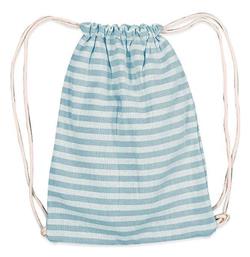 Nef-Nef Homeware Sweet Line Υφασμάτινη Τσάντα Θαλάσσης Πλάτης Aqua με Ρίγες - Nef Nef