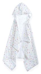 Nef-Nef Homeware Βρεφική Κάπα-Μπουρνούζι με Κουκούλα Baby Bugs Λευκή - Nef Nef