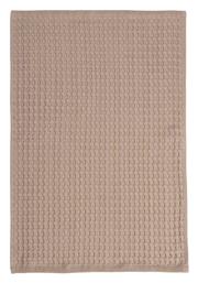 Nef-Nef Homeware Wafflow 24 Ποτηρόπανο από 100% Βαμβάκι σε Μπεζ Χρώμα 45x68cm - Nef Nef
