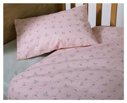 Nef-Nef Homeware Wings Of Joy Σετ Βρεφικά Σεντόνια Κούνιας Βαμβακερά Ροζ 170x120εκ. 3τμχ - Nef Nef