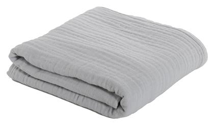 Nef-Nef Homeware Κουβέρτα Αγκαλιάς & Λίκνου Whisper Βαμβακερή Grey 80x110cm - Nef Nef
