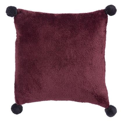 Nef-Nef Μαξιλάρι Καναπέ Miaris από Γούνα Rouge 50x50εκ. Nef Nef