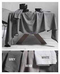 Nef-Nef Τραπεζομάντηλο Λινό Cotton-Linen Grey 150x300εκ. Nef Nef