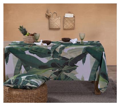 Nef-Nef Homeware Τραπεζομάντηλο Βαμβακερό Tropicana Green 180x180εκ. Nef Nef