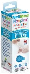 Naspira Babies & Kids Ανταλλακτικά Ρινικού Αποφρακτήρα για Βρέφη και Παιδιά 30τμχ NeilMed