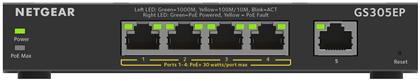 GS305EP Managed L2 PoE+ Switch με 4 Θύρες Gigabit (1Gbps) Ethernet NetGear