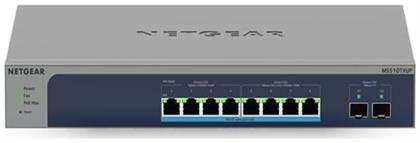 MS510TXUP Managed L2 PoE+ Switch με 8 Θύρες Gigabit (10Gbps) Ethernet και 2 SFP Θύρες NetGear