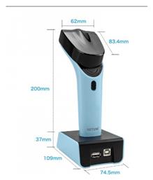 Scanner Χειρός Ασύρματο με Δυνατότητα Ανάγνωσης 2D και QR Barcodes Netum