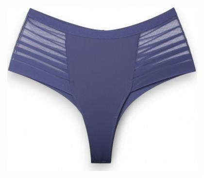 Ψηλόμεσο Γυναικείο Brazil χωρίς Ραφές Μπλε New Bra Lingerie