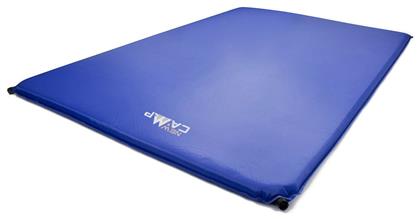 Αυτοφούσκωτο Διπλό Υπόστρωμα Camping 190x130cm Πάχους 5cm σε Μπλε χρώμα New Camp