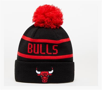 Chicago Bulls Jake Pom Pom Beanie Ανδρικός Σκούφος Πλεκτός σε Μαύρο χρώμα New Era
