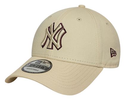 Mlb Ny Yankees Team Outline 9forty Adj Cap Light Beige New Era