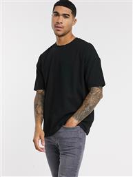 New Look grid texture oversized t-shirt in black από το Asos